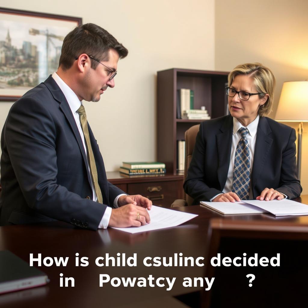 How is child custody decided in Powhatan County